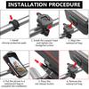 Universal Quick Lock Bike Scooter Handlebar Stand Waterproof Motorcycle Bicycle Mobile Phone Holder for 4.7-7.0 inches Devices