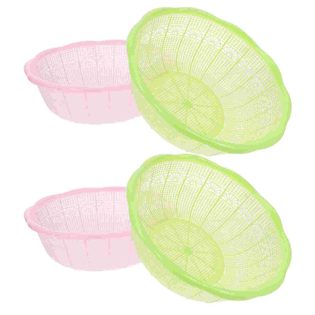4 шт. Корзина для мытья фруктов и овощей, горшок для риса, сито, складные корзины для белья, дуршлаг