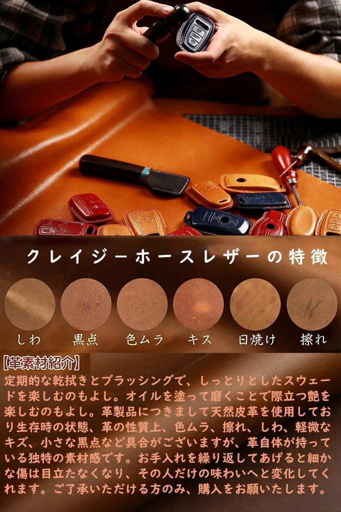 TECART Honda Key Leather Key Cover for Step Wagon Civic Key Honda Smart Key 5 Black Case, RP8, Vezel, ZRV, Holder, N-BOX, Odyssey, Elysion, Case,