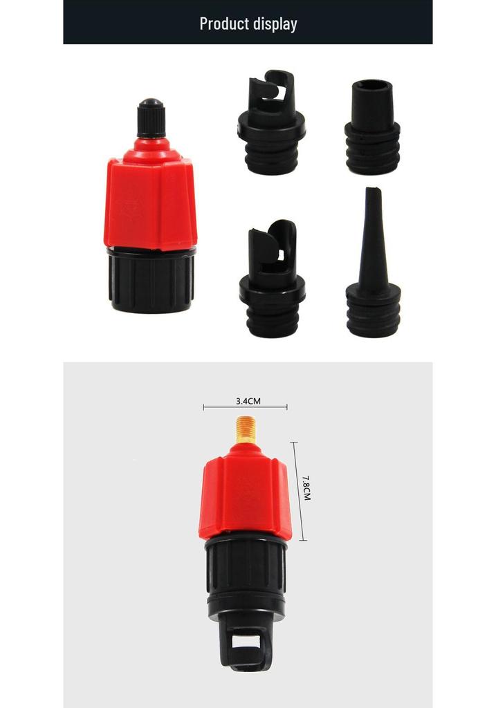SUP Paddleboard Air Valve Adapter for Car Pump Inflatable Boat/Kayak Nozzle