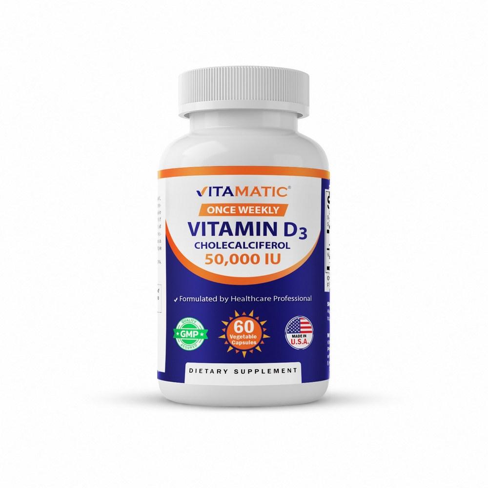 Vitamatic Vitamin D3 50,000 IU 1,250 mcg - 60 Vegetarian Capsules 1 pcs (60 servings)