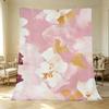 Floral Series Hemmed Flannel Throw Blanket Soft Cozy Warm Blanket for Home, Sofa Napping, Christmas & Halloween