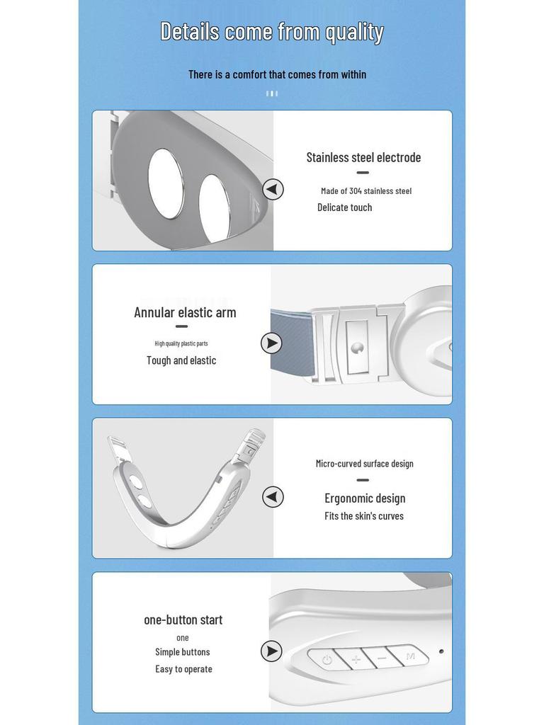 V-образный EMS микротоковый массажер для похудения и формирования лица