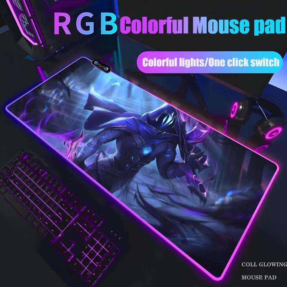 Omen valorant Коврик для мыши RGB Игровой коврик для мыши Большой светодиодный коврик Настольный коврик для ПК Светящийся коврик для мыши Большие коврики для клавиатуры Настольный ковер С