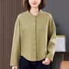 Women's Short Spring/Autumn Jacket 2024: Loose, Age-Reducing, Casual Round Neck Top