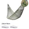 Reinforced Rope Camping Hammock, Handwoven Mesh Swing for Outdoor Camping, Heavy-Duty Hanging Bed