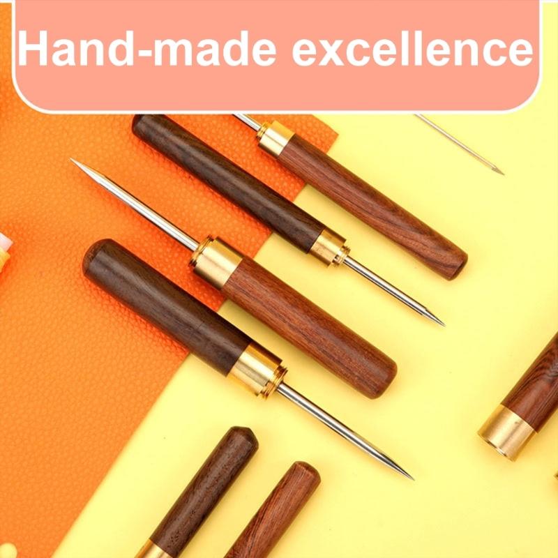 Leather Punching Awl Tool with Protective Lid Leather Craft Punching Awl Tool For Craft Lover And Professional Tailors