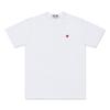 Женская футболка Comme Des Garcons с маленьким красным сердцем белая