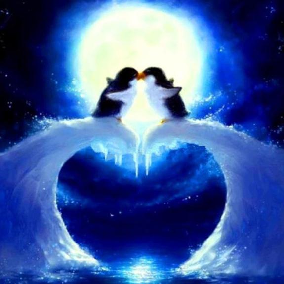 5D DIY Diamond Painting Full Square Penguin Set Cross Stitch Diamond Embroidery Cartoon Mosaic Picture of Rhinestones Decor Gift