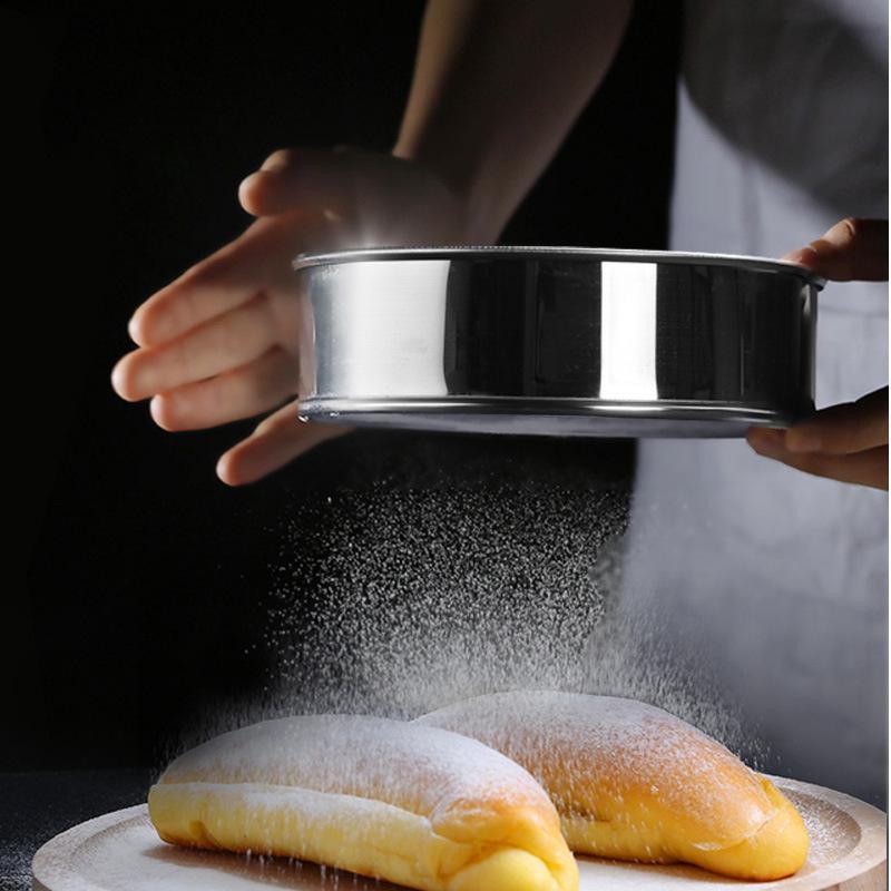 Сито для муки Love House 304 из нержавеющей стали — утолщенное круглое, варианты ячеек 40 и 60