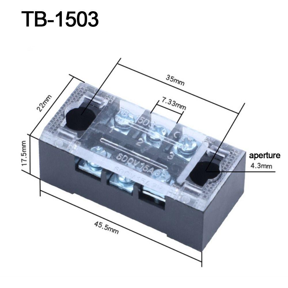 Двухрядная клеммная колодка с винтами Фиксированная монтажная плата Клеммная колодка Электрическая
