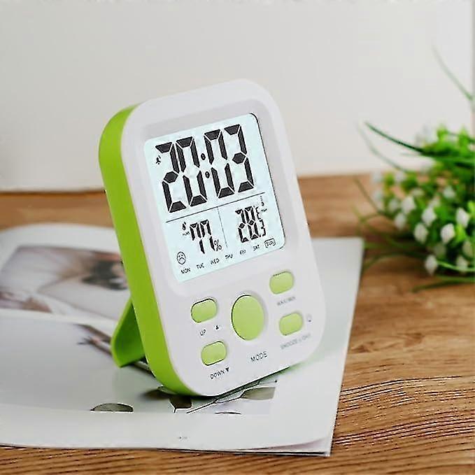 Digital Alarm Clock With Snooze And Sleep Timer, 12/24 Hour, Backlit Display, Automatic Humidity And Temperature Adjustment.