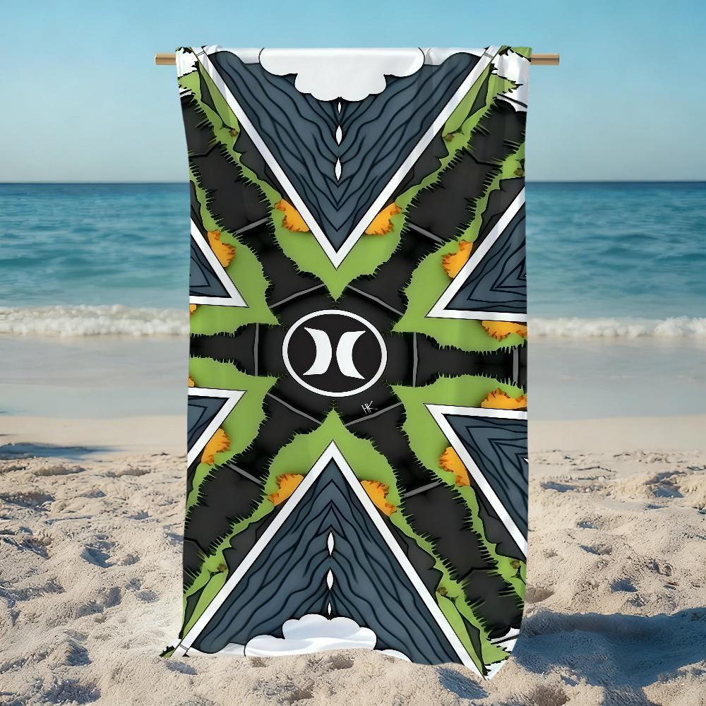 fashion art LOGO LUXURY h-hurleIES Towel Large Quick-Drying Microfiber soft Beach Towel for Travel Fitness Sauna Bathing Camping