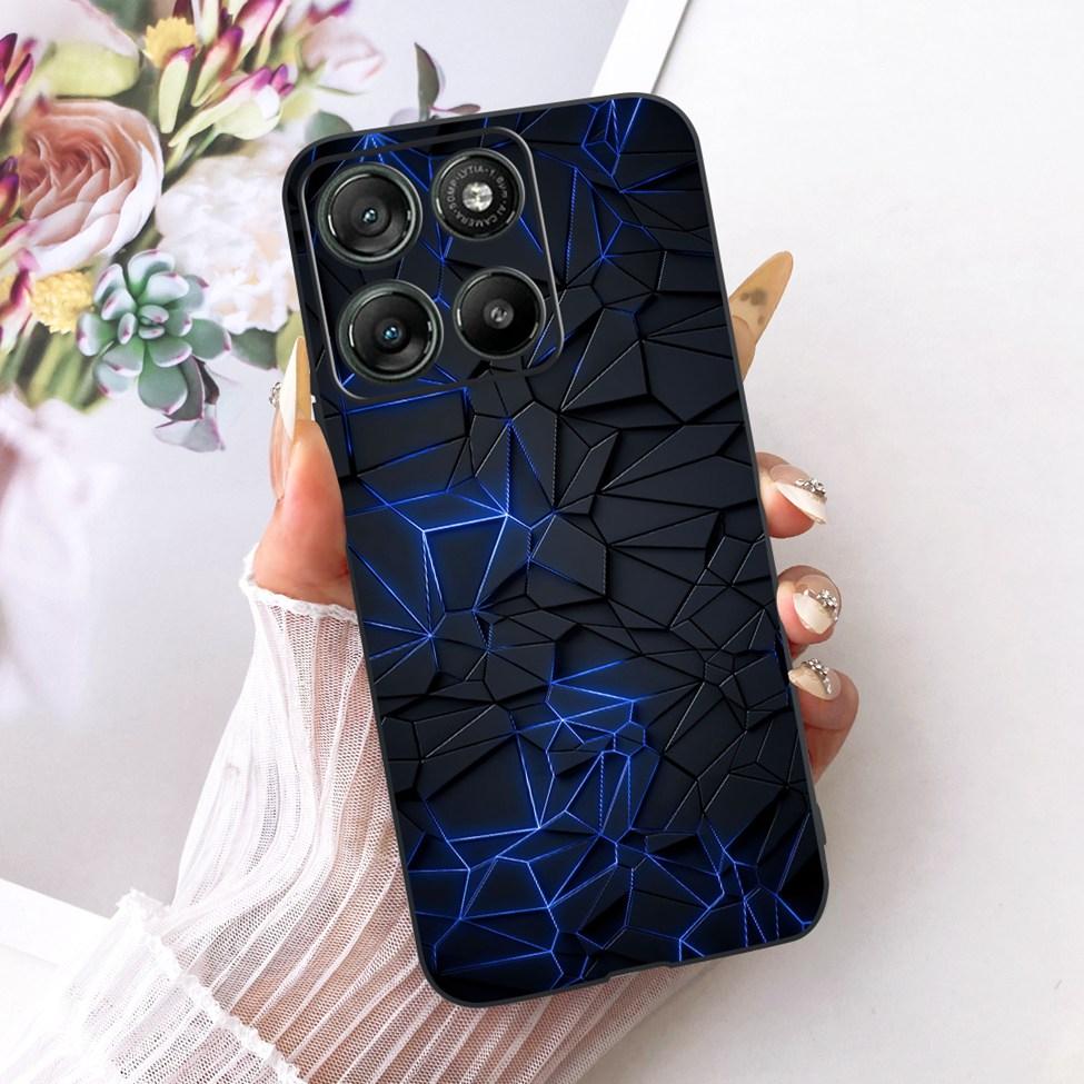 Black Case For Motorola Moto G77 Cover XT2621-4 Fashion Butterfly Cute Luxury Painted Silicone Casing For Moto G77 Motorola G77