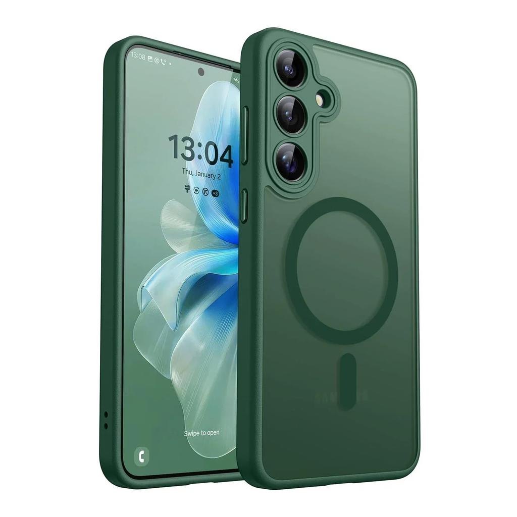 Роскошный матовый полупрозрачный магнитный чехол для беспроводной зарядки для Samsung Galaxy A56 A16 A36 A26 A06 A55 A35 A25 A15 A05 Magsafe чехол