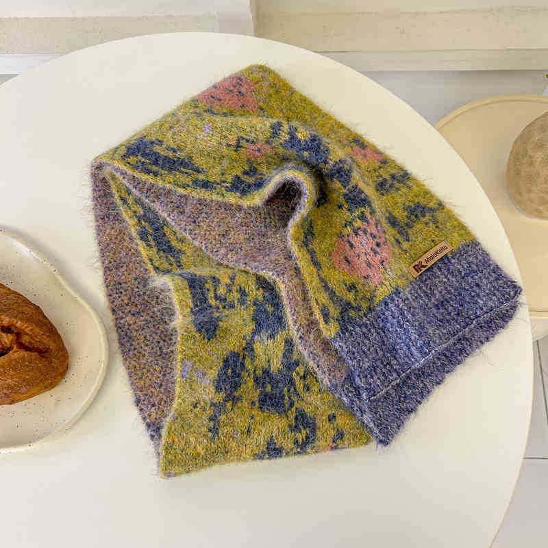 Atmosphere, Contrasting Love Scarf, 24 Years Thickened And Warm, Student Knitted Scarf