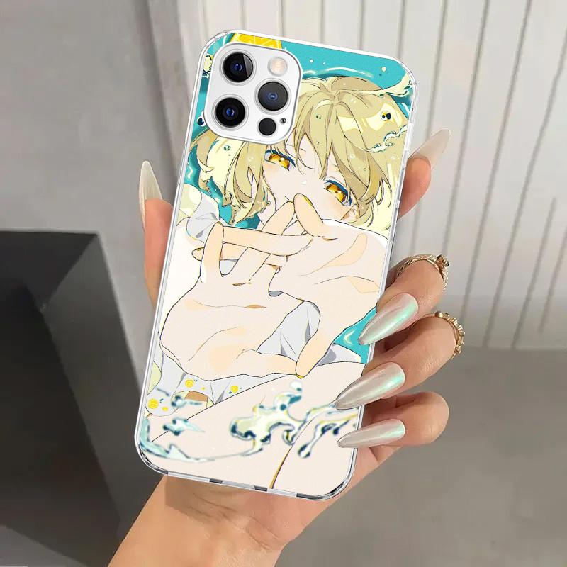 Милый Аниме Девушка INS Чехол для Телефона для Iphone 17 Air 16 15 Plus 14 13 Mini 12 11 Pro Max 16E 7 8 SE 2020 Мягкий Funda Печатный Корпус 17 A