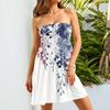 Tube Dress For Women,Cute Sexy Off Shoulder  Print Sleeveless Dress