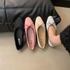 Fashion Candy Color Glitter Ballet Flats Women Round Toe Bowtie Moccasins  Designer Sequines Slip On Loafers Women Shiny Mules