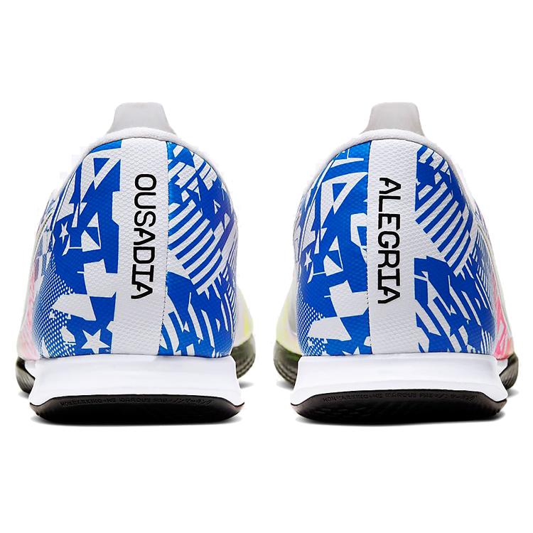 Nike Неймар-младший. Mercurial Vapor 13 Academy IC 'Jogo Prismatico' (унисекс) Белый / Синий гонщик / Вольт / Черный Футбольные бутсы AT7994 104