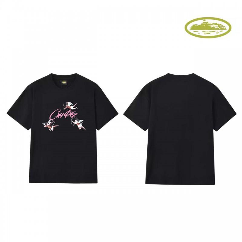 CORT Alcatraz Basic Short Sleeve T-Shirt Phantom Letter Print Couple Streetwear Teens