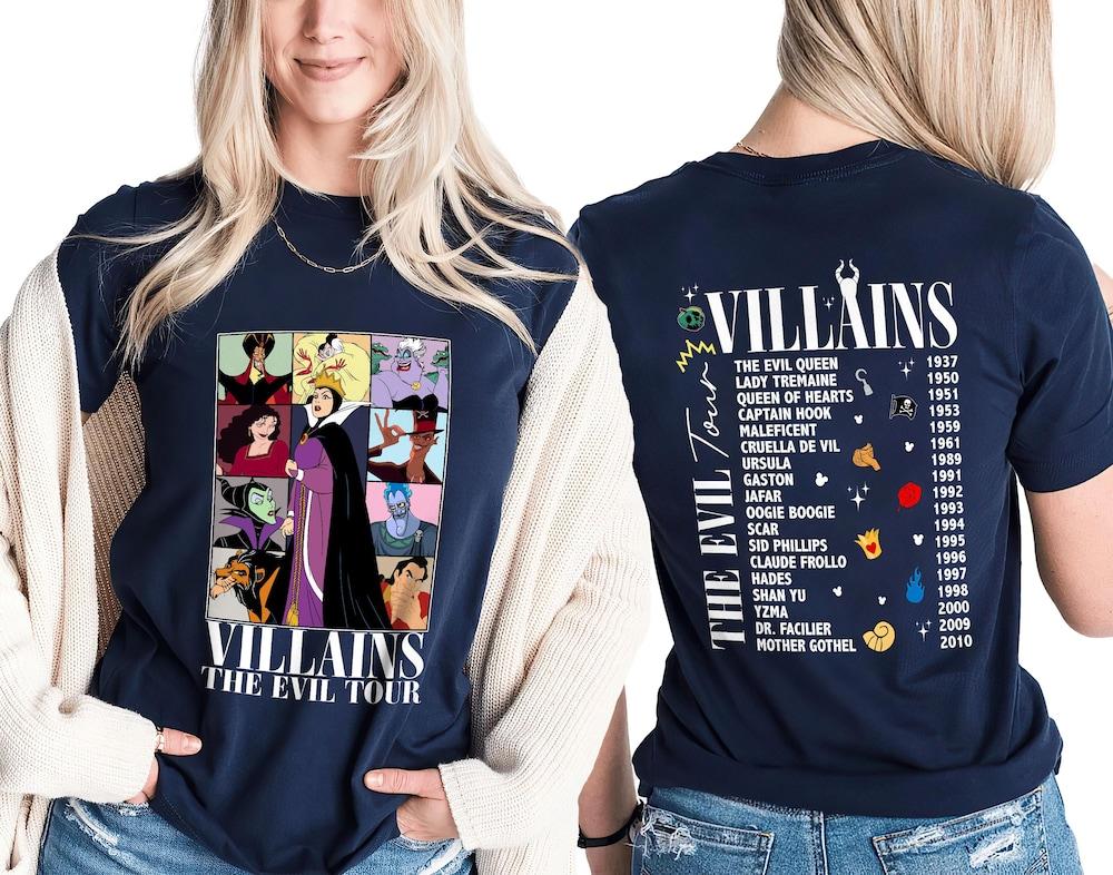 Retro Villains Shirt Vintage Evil Queen Ursula Unisexficent Tee Pastel Halloween Comfort Colors Y2K Top Daily Tee
