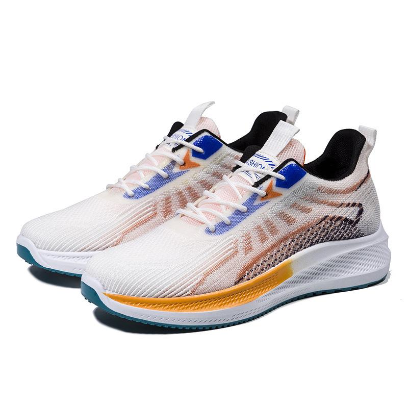 Новая мужская повседневная обувь с мягкой подошвой, легкая дышащая обувь Flyknit, модная мужская подростковая уличная обувь для бега