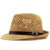 Hat Men's Summer Sunshade Jazz Hat Korean Style Hand-knitted Casual Couple Hollow Belt British Straw Hat