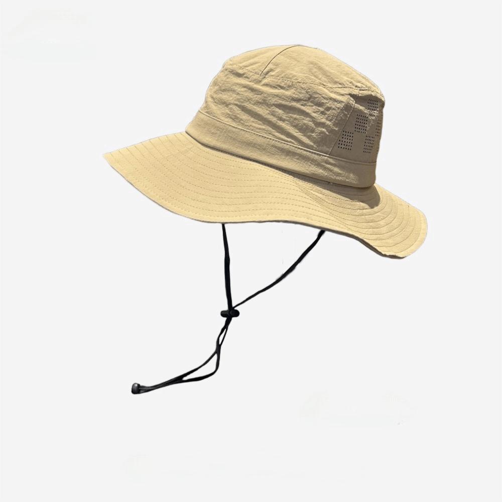 Breathable Fisherman Hat Solid Color Sun Protection Hat Windproof Hiking Cap Outdoor Hiking