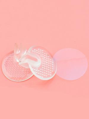 1 Двойная прозрачная полиуретановая накладка на носок, накладка на пятку против износа, мягкий силиконовый зажим в елочку