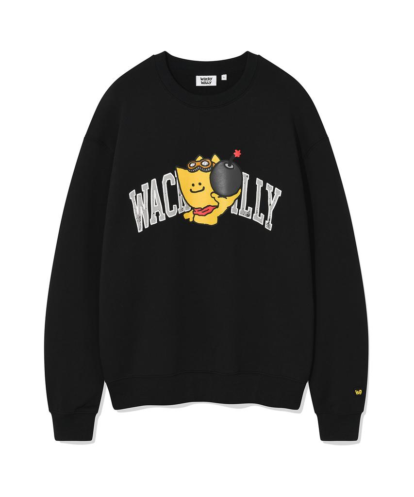 WACKY WILLY Kiki And Lily Graphic Sweatshirt Black