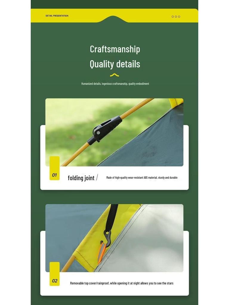 Портативная автоматическая складная палатка для кемпинга - Защита от солнца, влаги и комаров для 2-4 человек