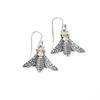 Amethyst Bee Earrings: 925 Sterling Silver Insect Charm