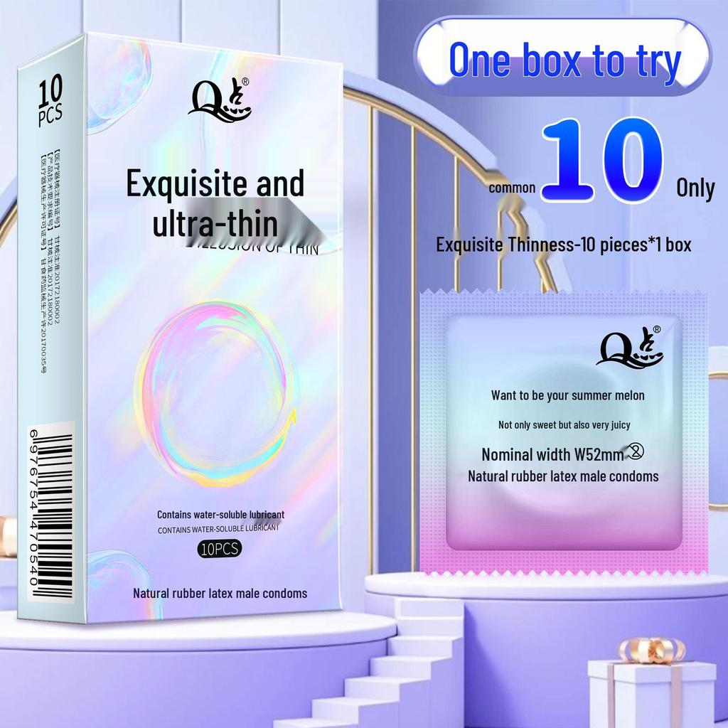 Q-Point Ultra-Thin 001 Long-Lasting Pleasure Delay Condoms with Hyaluronic Acid