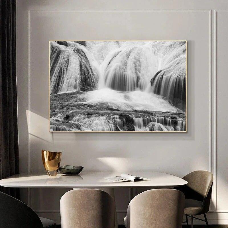 Натуральная вода, водопады, потоки, постер, гребень волны, свободный поток, холст, картины и принт, настенные художественные фотографии, домашний декор для гостиной