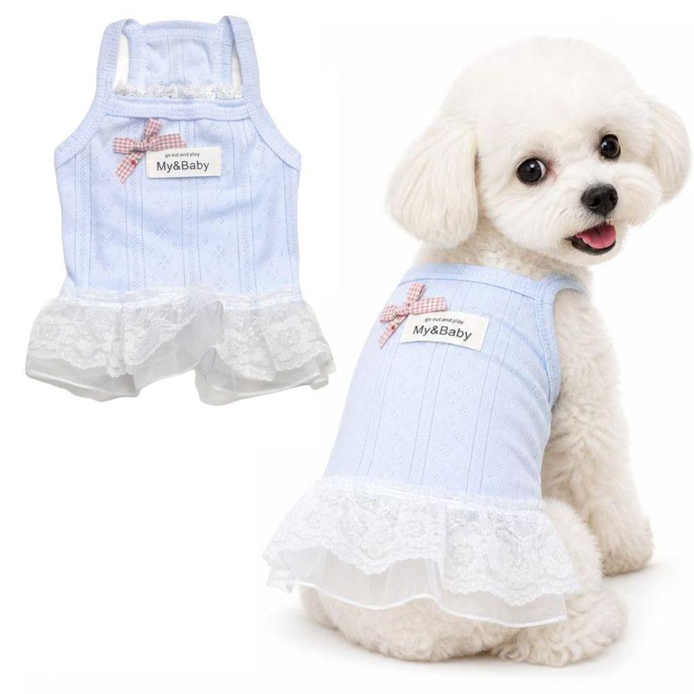Polyester Pet Dog Dress Comfortable Breathable Dog Vest New Dog Clothes Daily Pet Wear