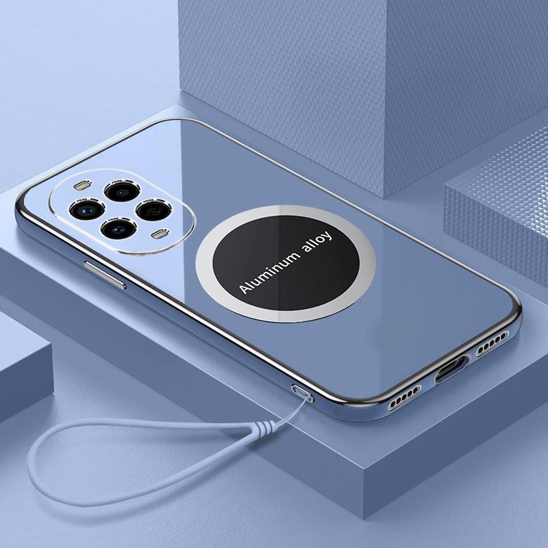 Для Huawei nova 13 Pro Чехол nova 13 Pro Чехол для телефона Магнитное притяжение Роскошное квадратное покрытие Ударопрочный силиконовый чехол на заднюю панель