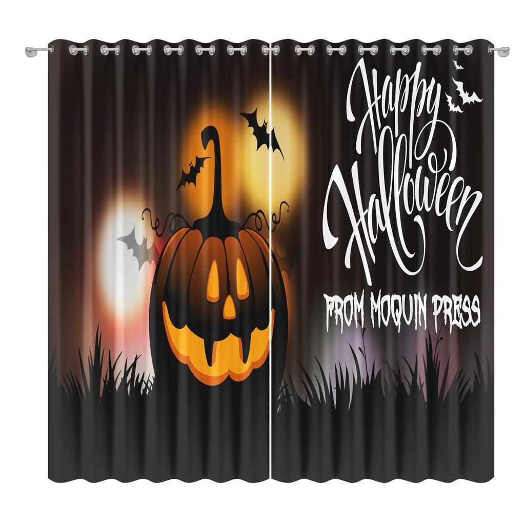 Halloween Curtain Cloth Bedroom Living Room Balcony Blackout Curtain Office Hotel Insulation Curtain