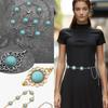 Europe American Style Turquoise Waist Chain Metal Women's Body Jewelry  Decoration