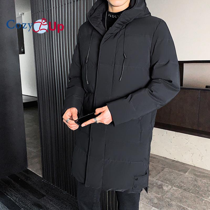 Cozy Up Мужское хлопковое пальто средней длины, тонкое и толстое теплое пальто с капюшоном