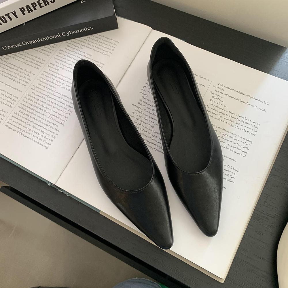 Модные женские туфли-лоферы с острым носком, повседневные туфли на осень-весну, туфли на низком каблуке для вечеринок, модные повседневные туфли-мюли, размер 35-39, туфли-лодочки