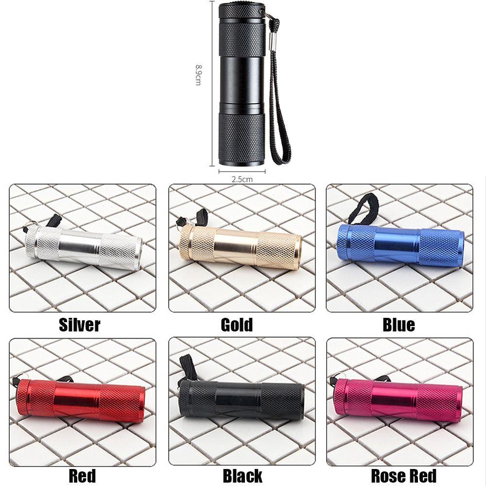 Водонепроницаемый свет обнаружения 395 нм ультрафиолетовый УФ-фонарик фиолетовый свет 9 светодиодов фонарик