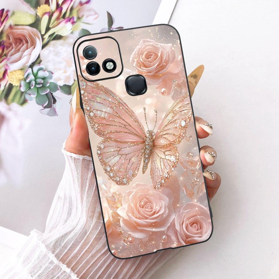 For Infinix Hot 10i Case Luxury Butterfly Fashion Girls Boys Cute Painted Casing For Inifnix Hot 10i X659 X659B X658E Cover