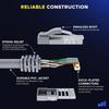Портативный серый мини-кабель Ethernet 1200 Мбит/с Водонепроницаемый Прямоугольный спутниковый кабель 1 м/3 фута 2 м/7 футов 5 м/16 футов LAN-кабель Мини-устройство