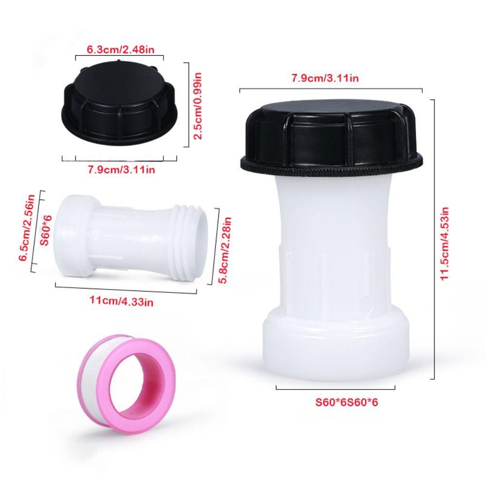 Оборудование для фитингов труб Практичный фитинг для слива IBC Прочный универсальный адаптер-соединитель S60*6 Пластиковый фитинг IBC Дренажная труба