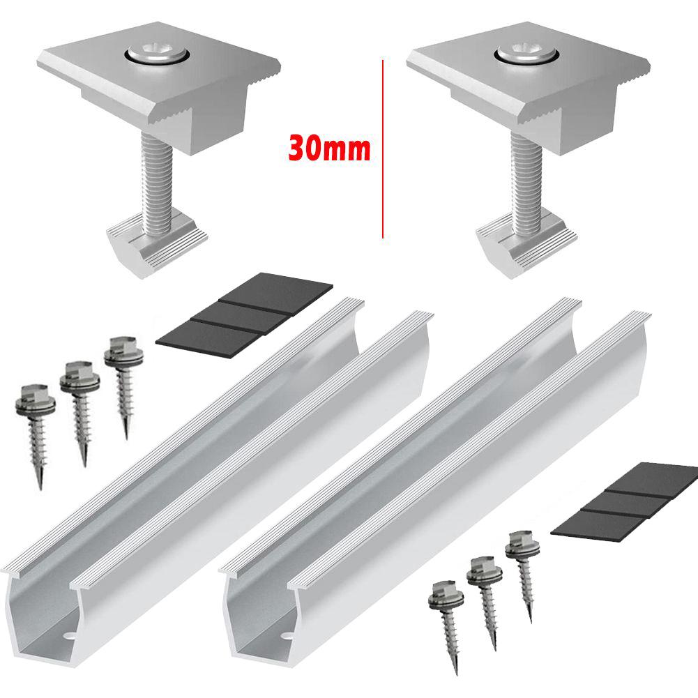 Solar Panel Module Aluminum Bracket Rail Fastening Rail Trapezoidal Roof Mount Trapezoidal Roof Mount Solar Rail