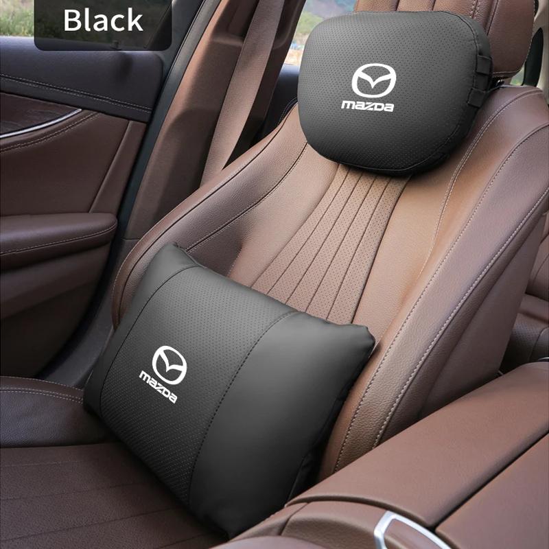Car Headrest Neck Support Seat Lumbar Cushion Soft Neck Pillow For Mazda 3 5 6 SKYACTIV Axela Atenza CX30 CX5 CX8 CX9 MX5 RX7 FF26