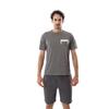 Champion Short Sleeve Pocket Odor UV Script Logo Men's T-Shirt, Charcoal, C3-ZS306, Antibacterial, Resistant, Quick-Drying, Protection,
