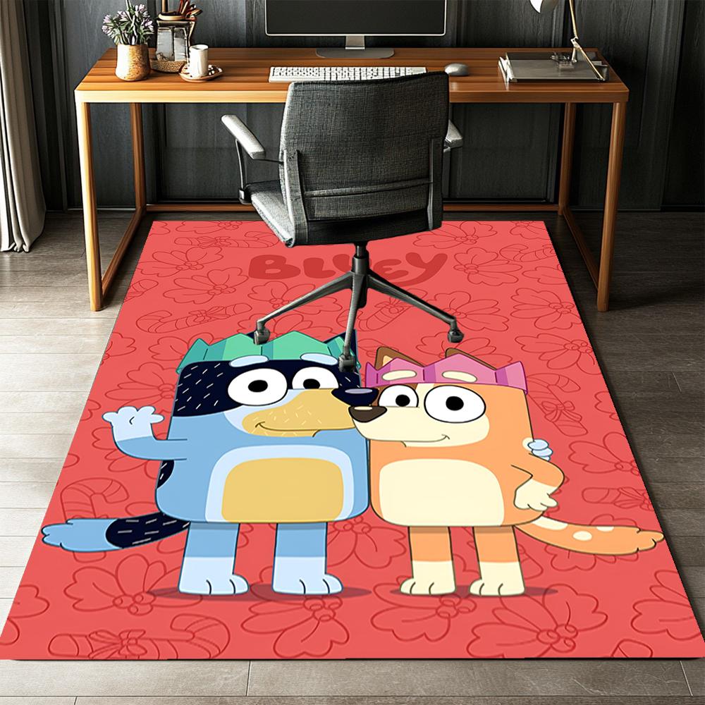Bluey Printed Carpet Rug for Office Chair Living Room Bedroom Kitchen Room Decor Gifts