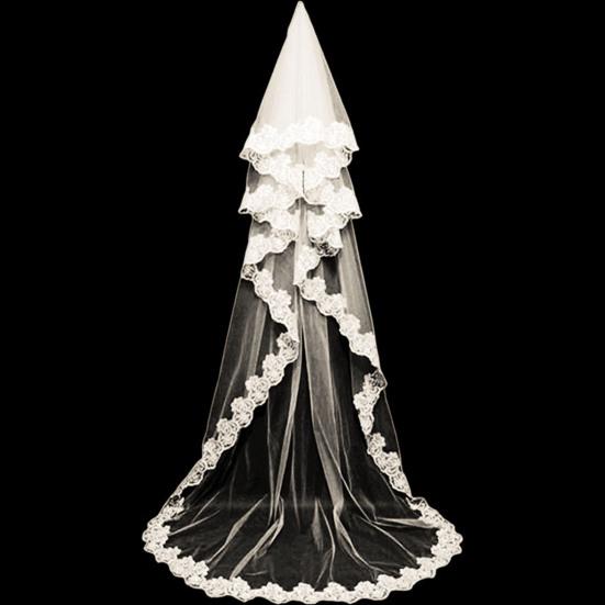 Свадебная фата однослойный кружевной вышитый головной убор длинный стиль платье соответствующий свадебный головной убор фотосессии реквизит